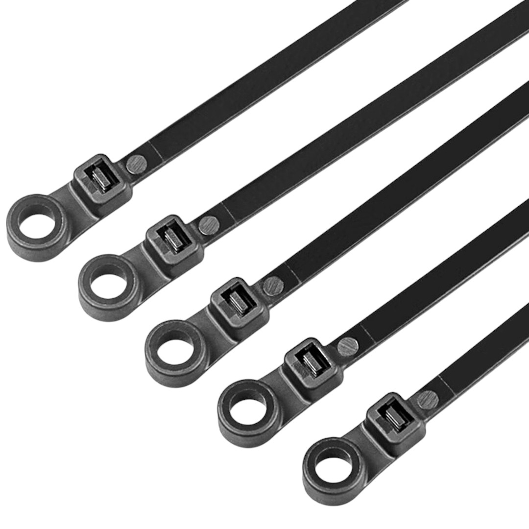 POWERMASTER PM-26328 DELİKLİ SİYAH KABLO BAĞI 3.6X200MM (100LÜ PAKET)