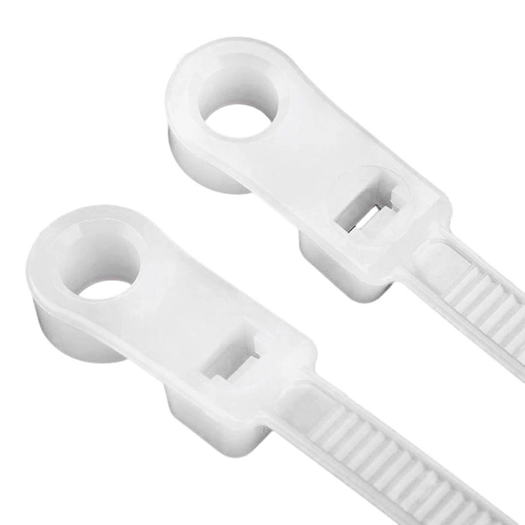 POWERMASTER PM-26331 DELİKLİ BEYAZ KABLO BAĞI 3.6X200MM  (100LÜ PAKET)