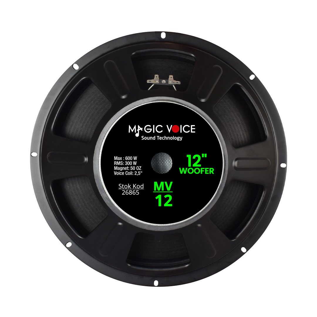 MAGİCVOİCE MV-12 MAX 600W / RMS 300 WATT 12 30 CM WOOFER YEDEK HOPARLÖR