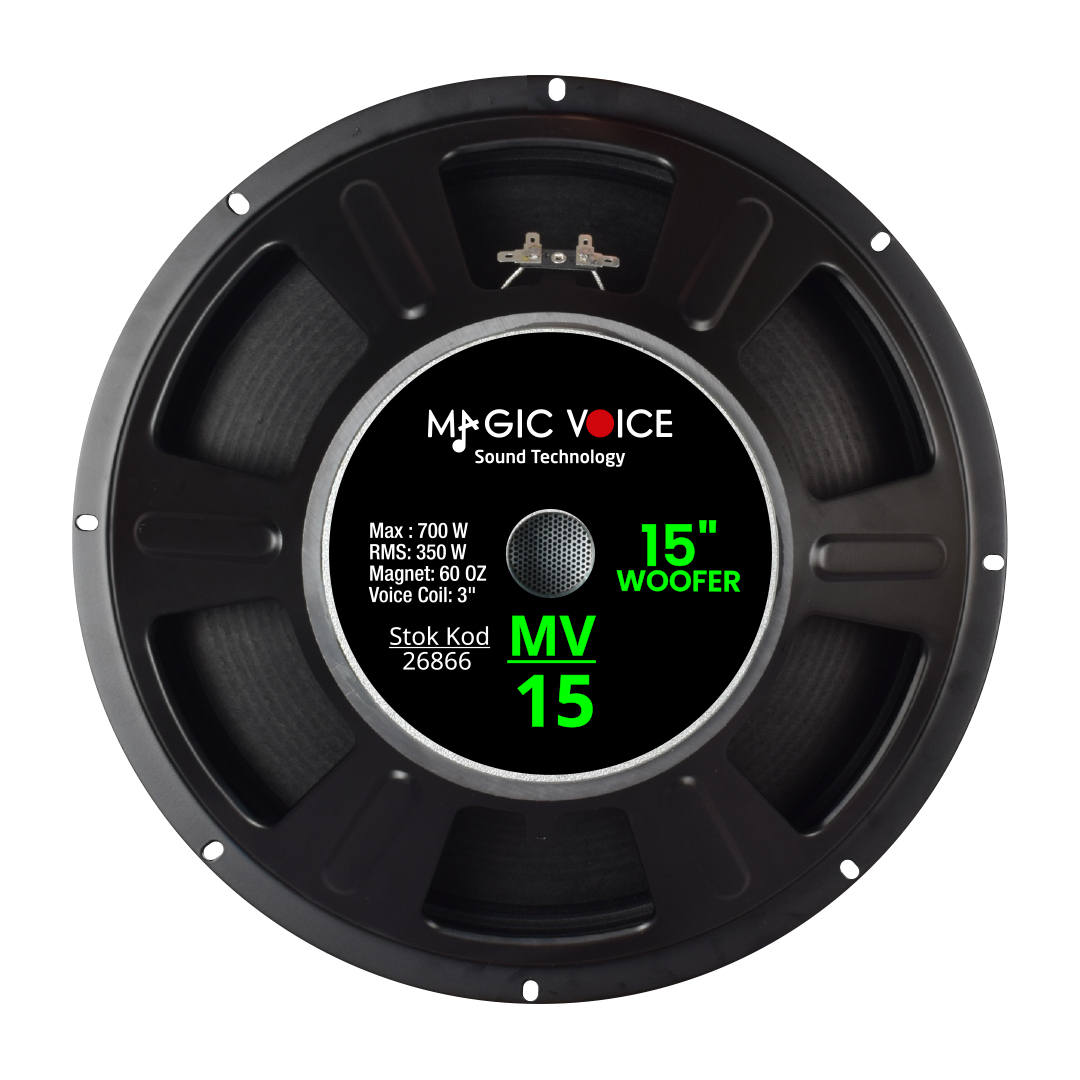 MAGİCVOİCE MV-15 MAX 700W / RMS 350 WATT 15 38 CM WOOFER YEDEK HOPARLÖR