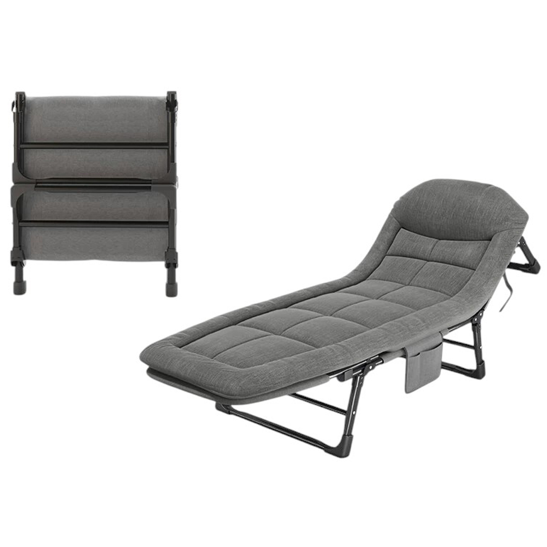 SUNUP SN-26974 TAŞINABİLİR AYARLANABİLİR 5 KADEME SÜNGER KAMP YATAK ŞEZLONG (AÇIK GRİ)