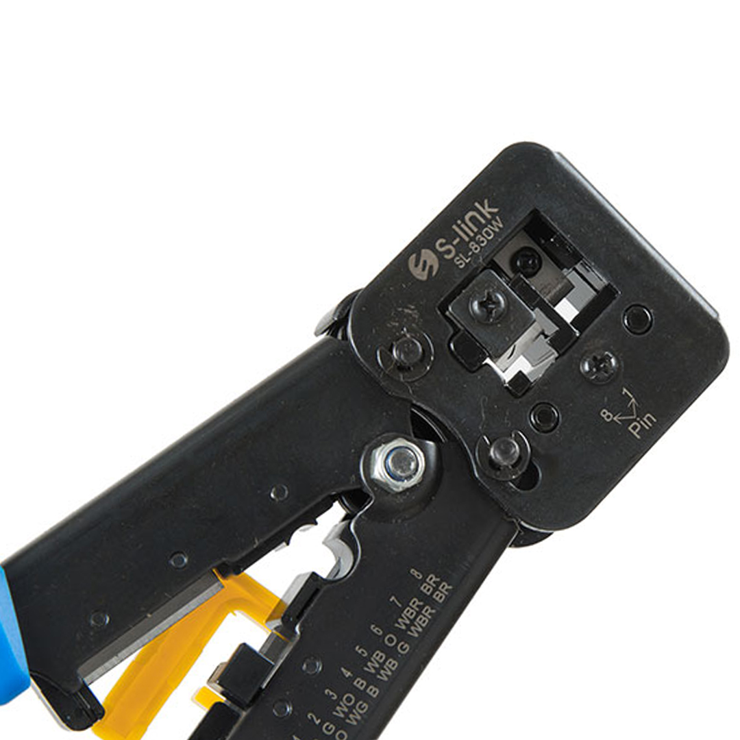 S-LINK SL-830W RJ45/RJ11 YENİ NESİL AÇIK UÇLU EZ RJ45 İKİLİ PENSE