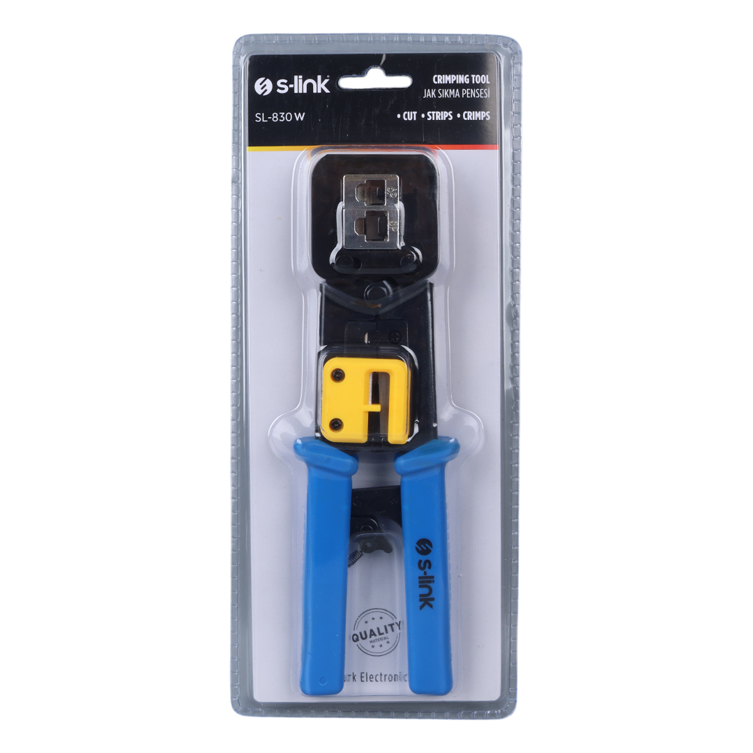 S-LINK SL-830W RJ45/RJ11 YENİ NESİL AÇIK UÇLU EZ RJ45 İKİLİ PENSE