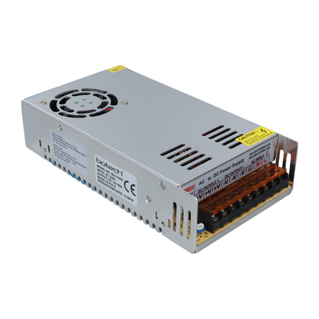 BOTECH BS-1140A 12 VOLT - 480 WATT 40 AMPER METAL KASA ADAPTÖR