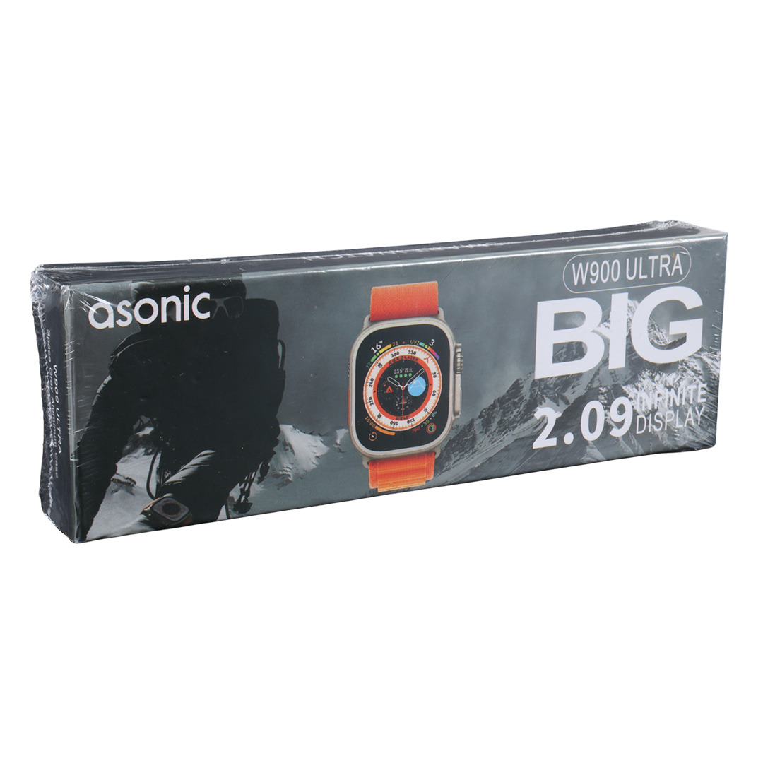 ASONIC W900 ULTRA IOS VE ANDROID UYUMLU 2.09 INCH GENİŞ EKRANLI GÜMÜŞ AKILLI SAAT