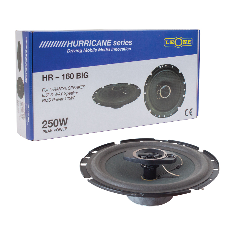 LEONE HR-160BIG 16 CM 250 WATT MAX 125 WATT METAL ÇERÇEVELİ RMS 3 YOLLU 2Lİ TAKIM KUTULU  OTO HOPARLÖR