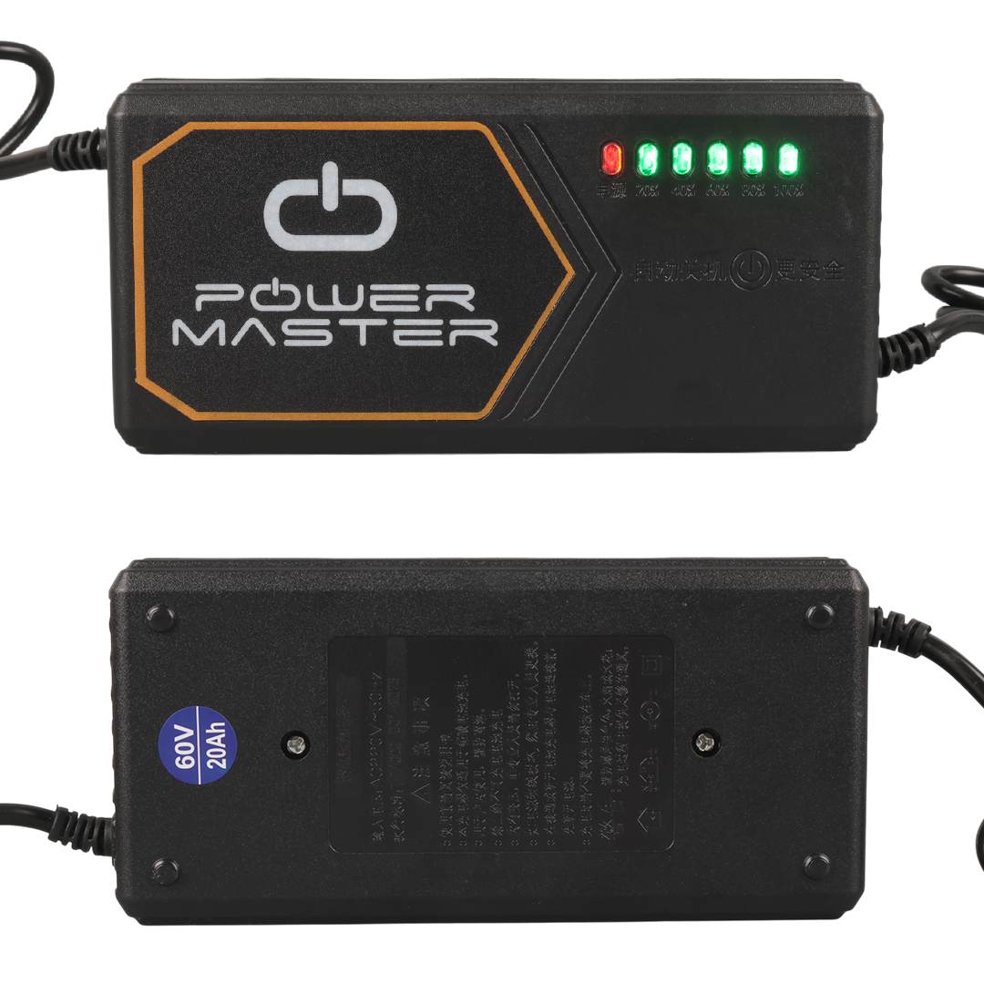 POWERMASTER PM-31801 ADJ160-01  60 VOLT - 20 AMPER C16 ERKEK UÇLU ELEKTRİKLİ BİSİKLET ŞARJ CİHAZI