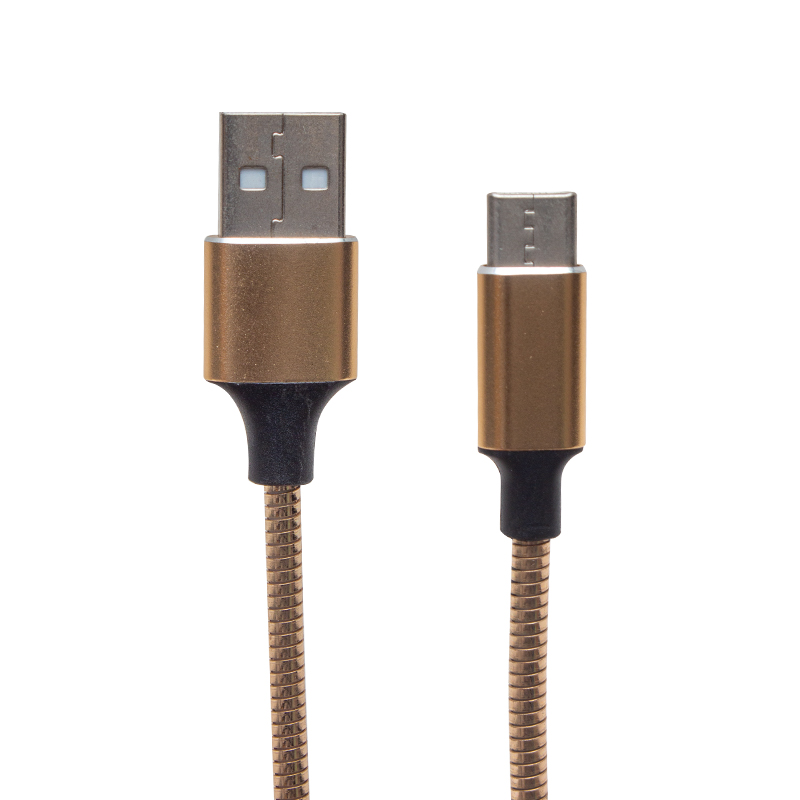 POWERMASTER PM-3799 TYPE-C 1 METRE METAL ÖRGÜLÜ DATA VE ŞARJ KABLOSU