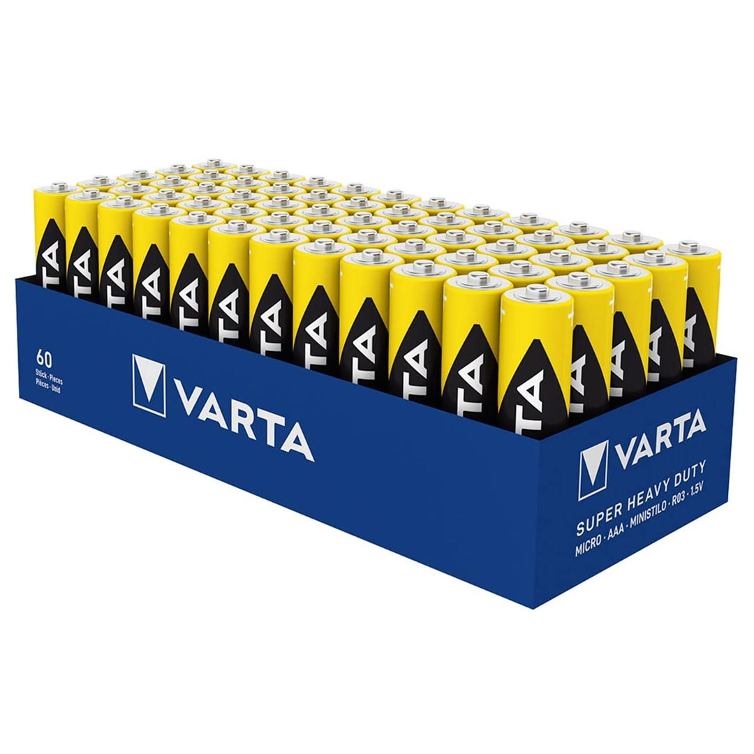 VARTA SUPER HEAVY DUTY ÇİNKO AAA INCE KALEM KUMANDA PİLİ (60LI PAKET)