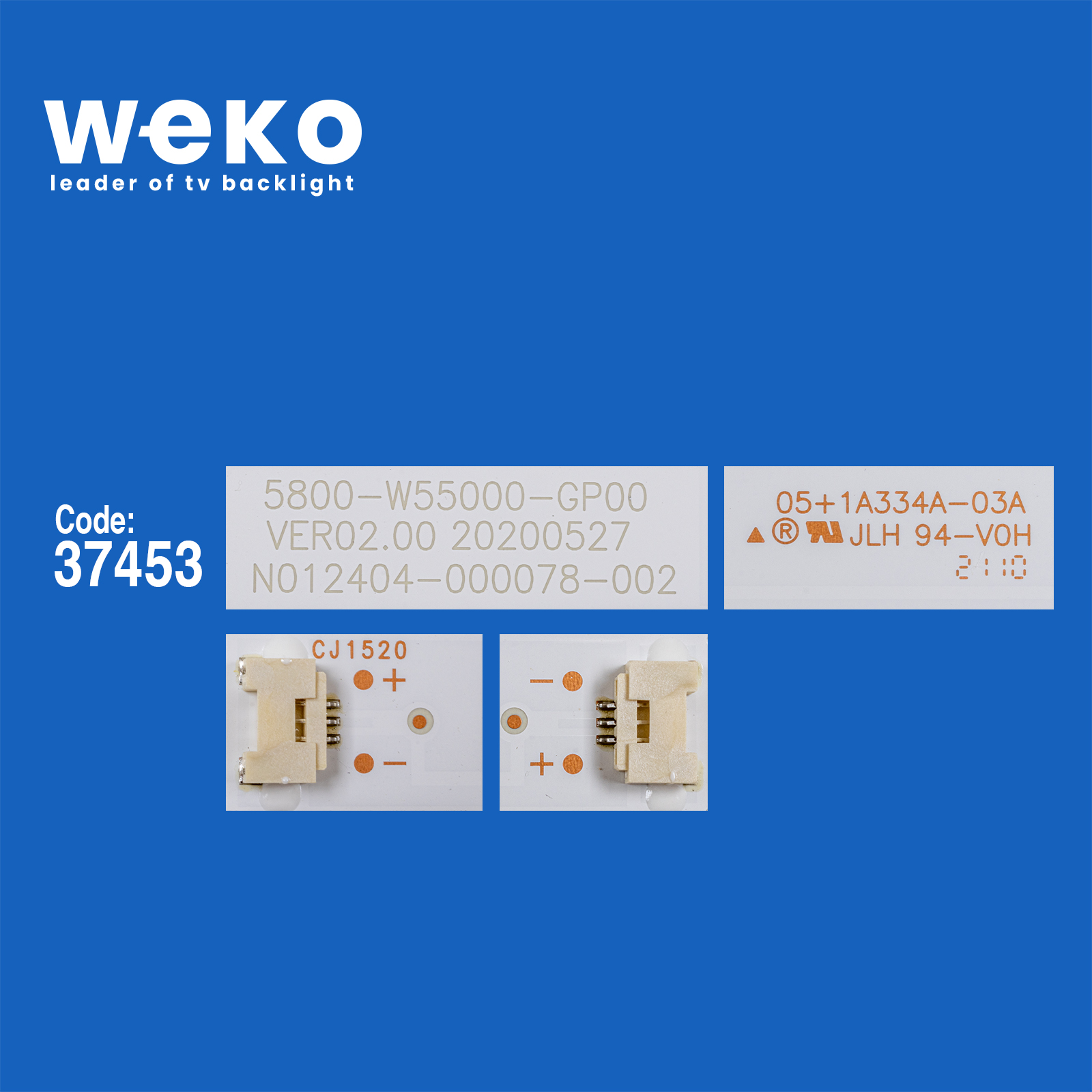 WKSET-6790 37453X5 5800-W55000-GP00 VER02.00 20200527 5 ADET LED BAR ( MAVİ IŞIK )