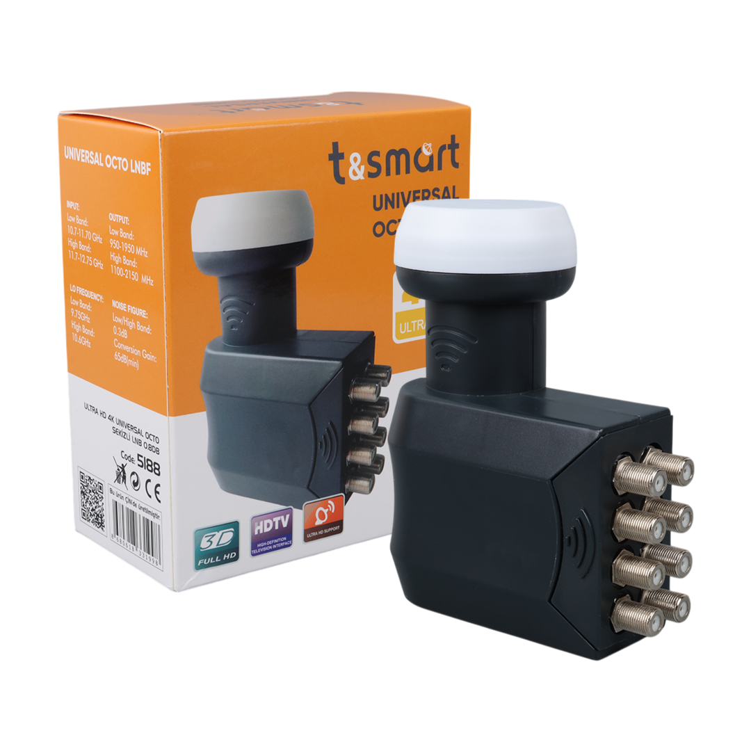 TSMART ULTRA HD 4K UNIVERSAL OCTO SEKİZLİ LNB 0.3DB