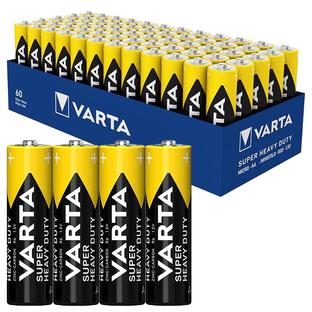 VARTA SUPER HEAVY DUTY ÇİNKO AA KALIN KALEM PİL (60LI PAKET)
