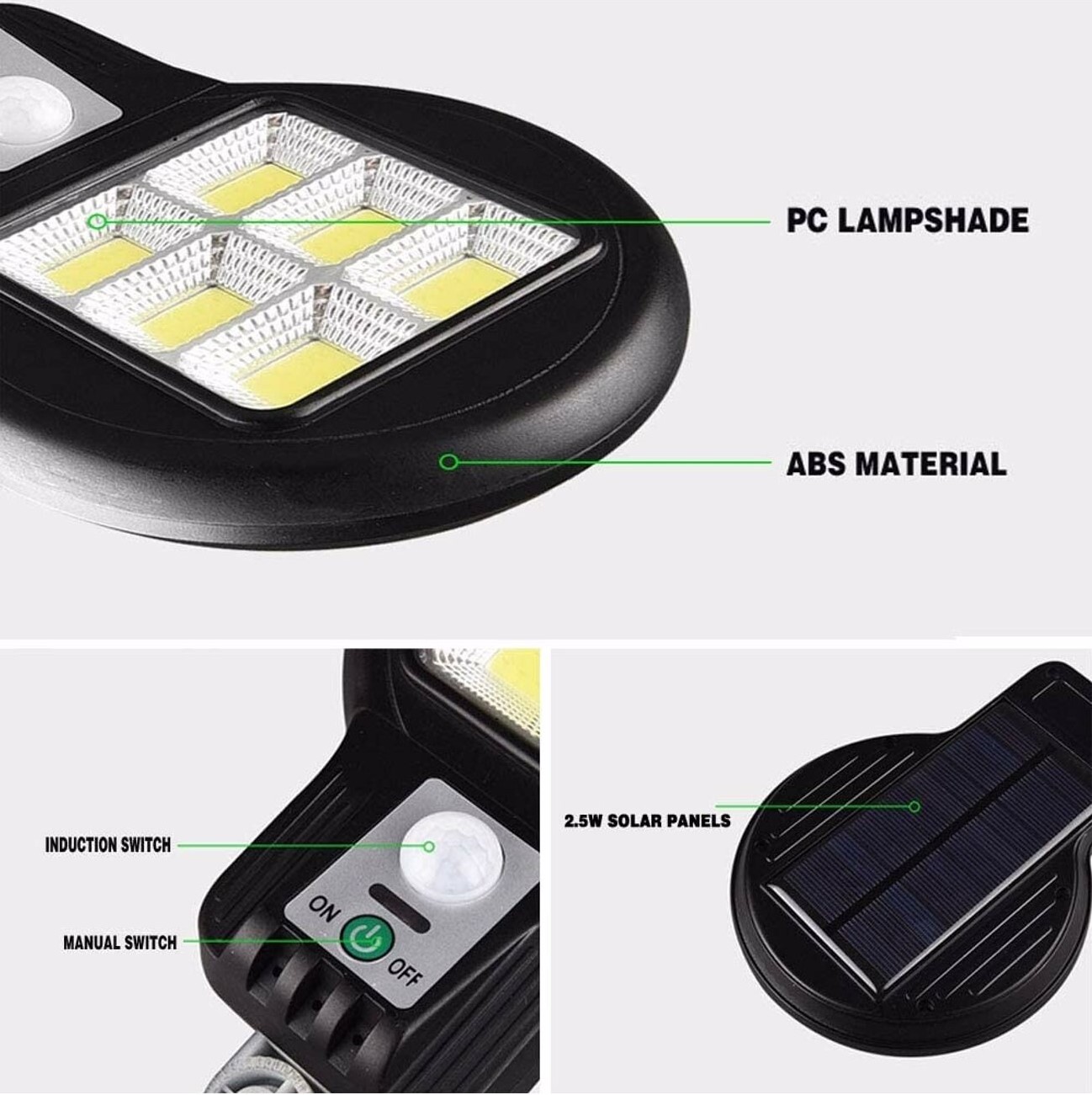 POWERMASTER CL-182-6 48 COB LEDLİ SENSÖRLÜ SOLAR SOKAK LAMBASI