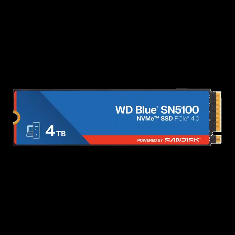 4 TB WD BLUE SN5100 PCI-4.0 6900MB/S 6700MB/S M2 SSD WDS400T5B0E 