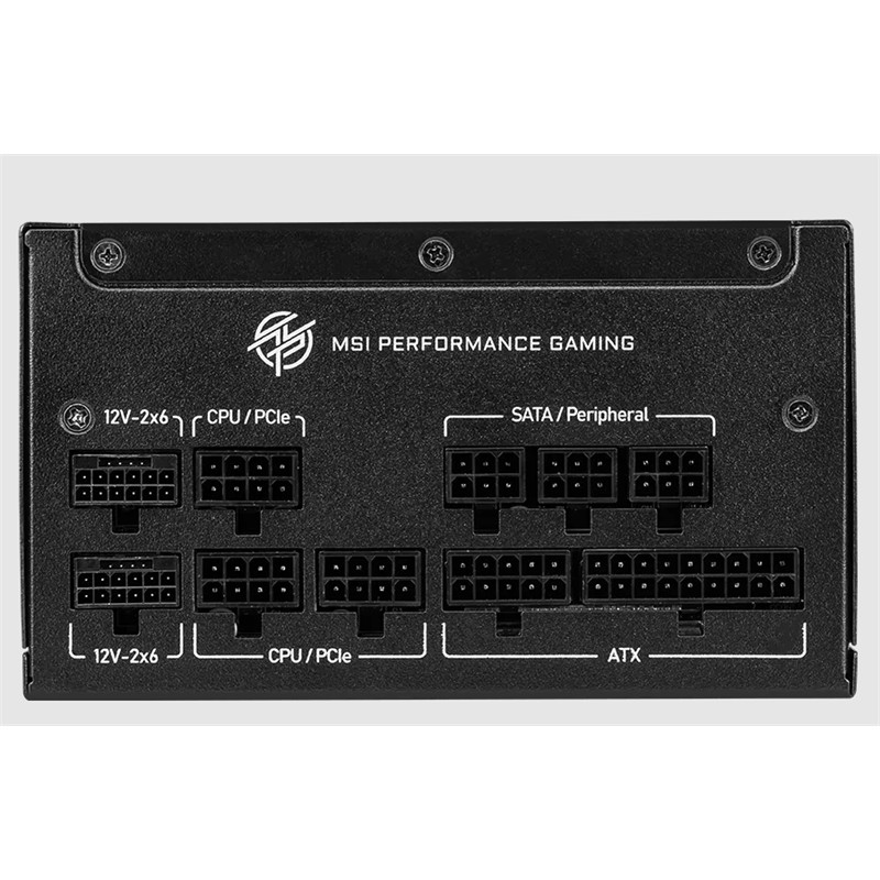 MSI PSU MPG A1250GS PCIE5 1250W 80+ GOLD ATX 3.1 PCIE 5.1 2X 12V-2X6 POWER SUPPLY 