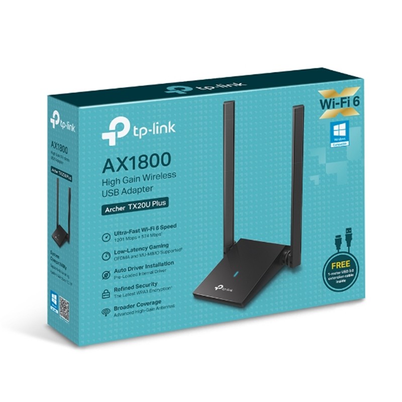 TP-LINK ARCHER TX20U PLUS AX1800 WI-FI 6 KABLOSUZ USB ADAPTOR 