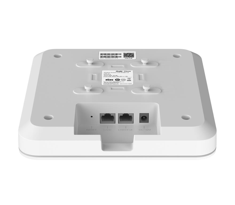 RUIJIE REYEE RG-RAP2260(G) 2 PORT GIGABIT 2.4/5GHZ 1775MBPS 2X2 MIMO WIFI6 POE TAVAN TİPİ ACCESS POINT(ADAPTÖRSÜZ) 