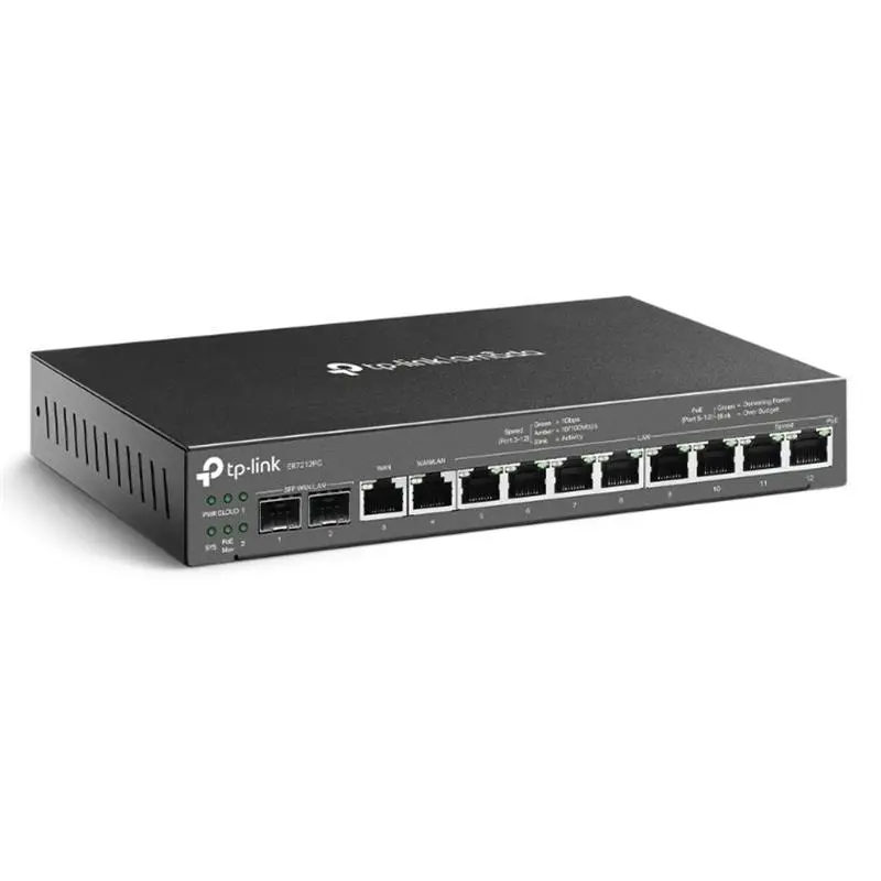 TP-LINK OMADA ER7212PC 2XGIGABIT SFP WAN/LAN PORT 1XGIGABIT RJ45 WAN 1XGIGABIT SFP WAN/LAN 8XGIGABIT VPN ROUTER 