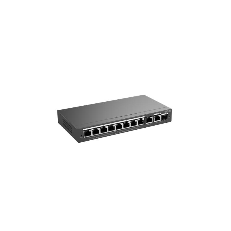 RUIJIE REYEE RG-ES210GS-P 8 PORT GIGABIT + 2XRJ45 1XGB SFP UPLINK 120W POE CLOUD YÖNETİLEBİLİR COMBO SWITCH 