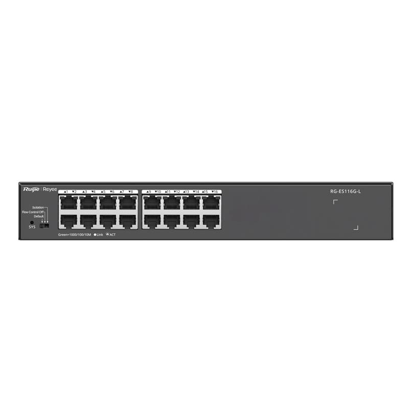 RUIJIE REYEE RG-ES116G-L 16 PORT GIGABIT METAL KASA RACKMOUNT SWITCH 