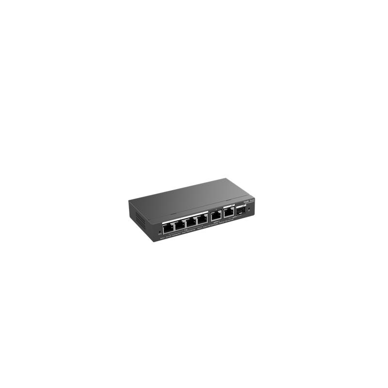 RUIJIE REYEE RG-ES206GS-P 4 PORT GIGABIT + 2XGB RJ45/1XSFP COMBO UPLINK CLOUD YÖNETİLEBİLİR 54W POE METAL KASA SWITCH 