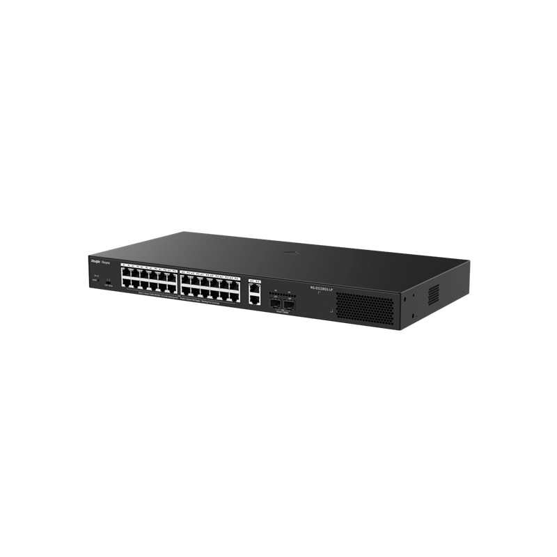RUIJIE REYEE RG-ES228GS-LP 24 PORT GIGABIT+2XGB RJ45/SFP UPLINK CLOUD YÖNETİLEBİLİR 250W POE RACKMOUNT SWITCH 
