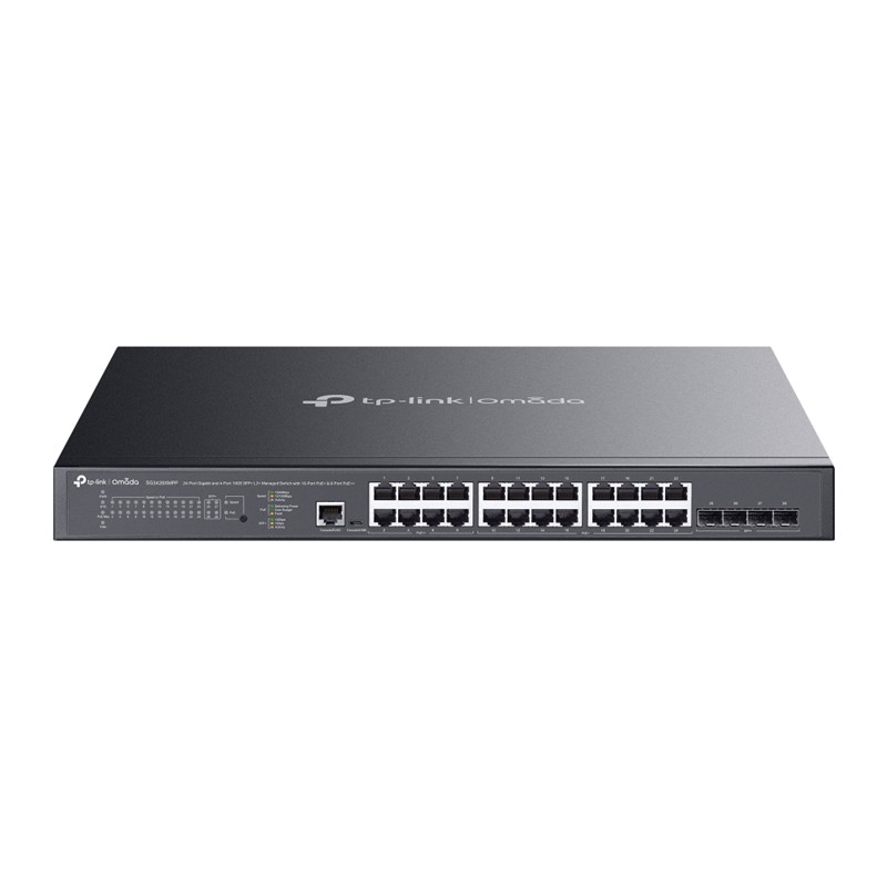 TP-LINK OMADA TL-SG3428XMPP 24 PORT GIGABIT 4X10GE SFP+ L2 YÖNETİLEBİLİR POE SWITCH 