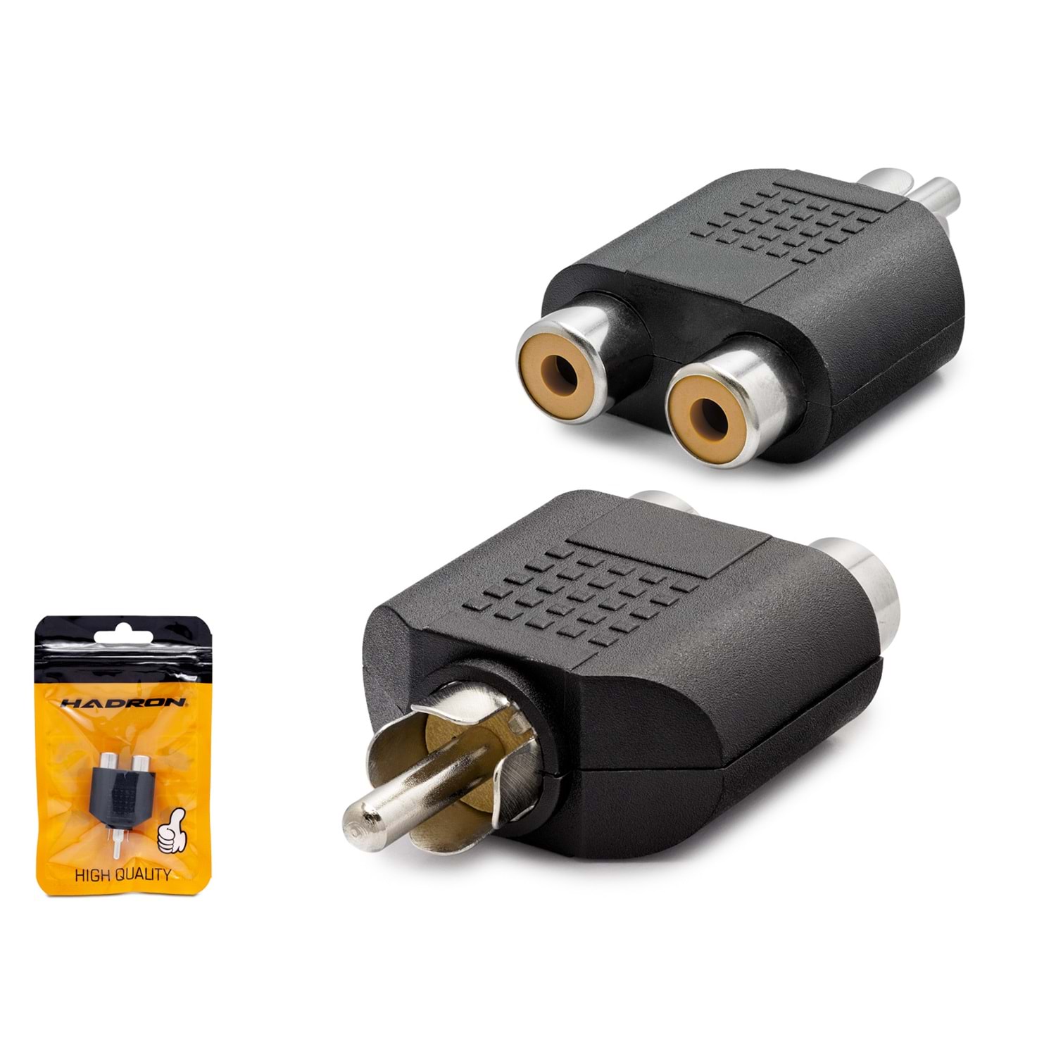 Hadron Hn4038 Rca To 2Rca F Çevirici Siyah