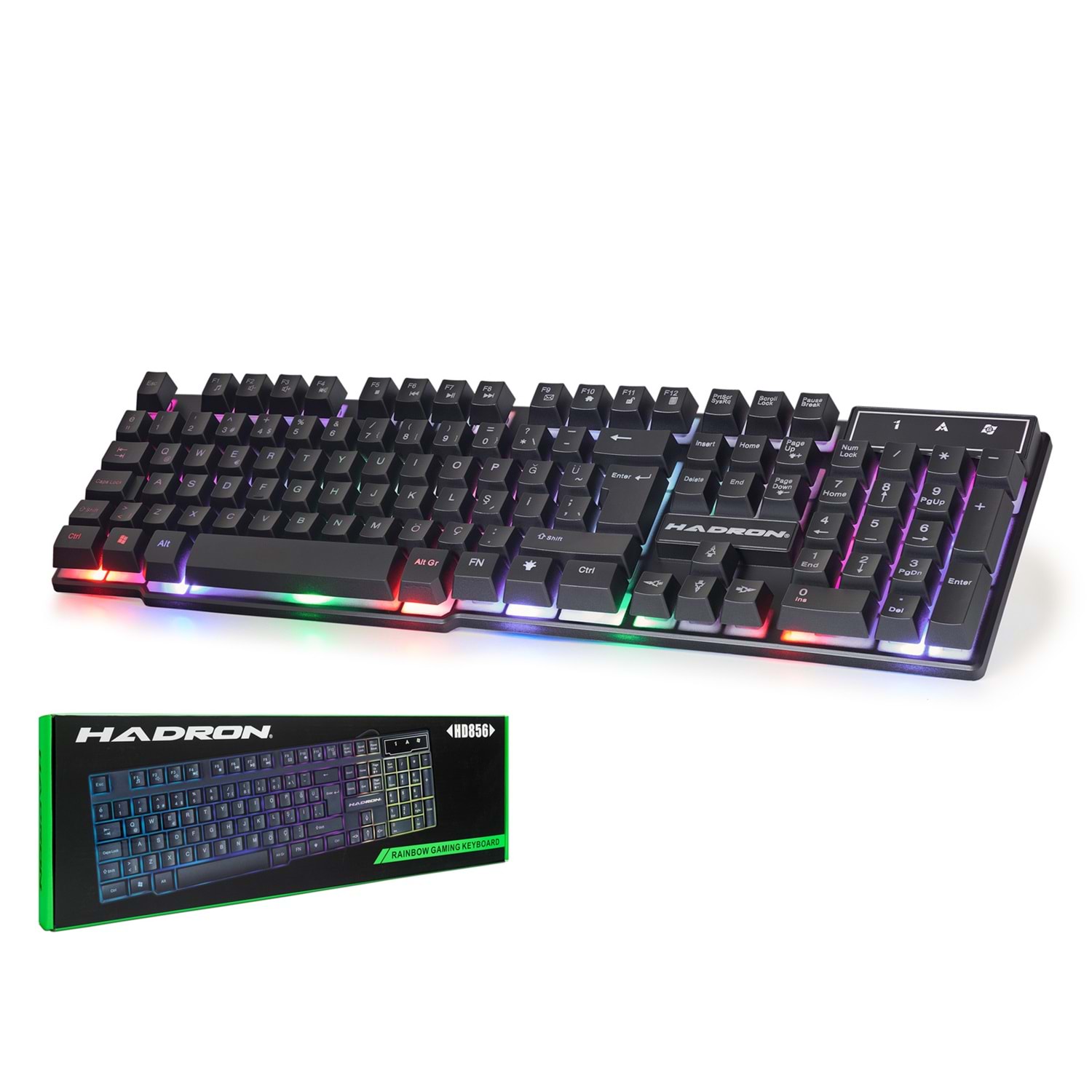 Hadron Hn856 Kablolu Oyuncu Klavye Led Q Siyah
