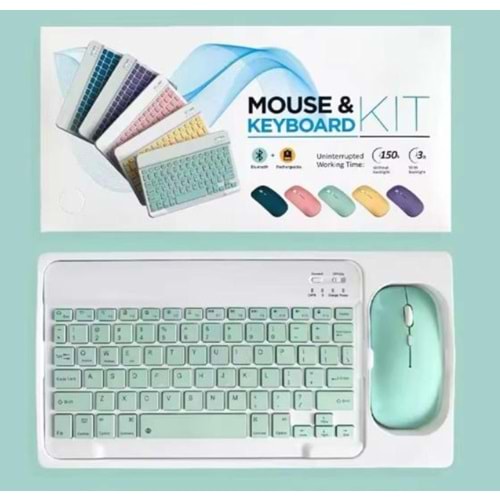 Kruxon ZR20KM YEŞİL KABLOSUZ KLAVYE MOUSE SET
