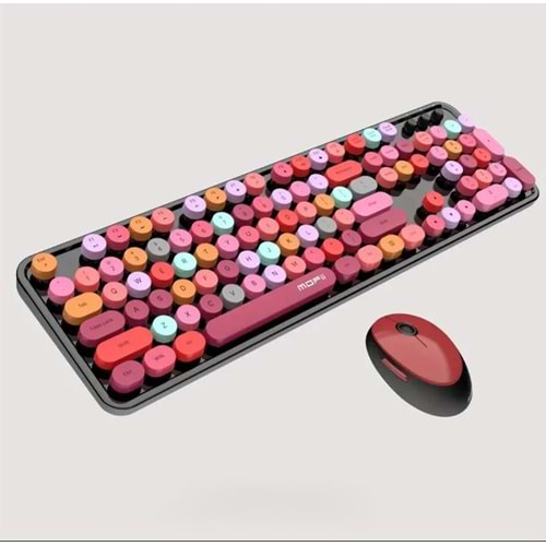 MOFİİ ZR513/K-S SWEET KIRMIZI/SİYAH KLAVYE MOUSE SET