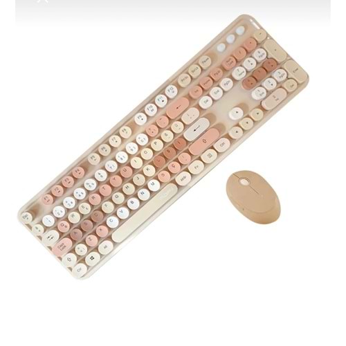 MOFİİ ZR513/K SWEET KAHVERENGİ KLAVYE MOUSE SET