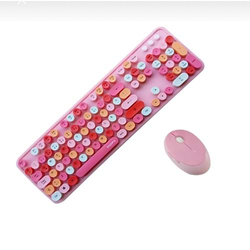 MOFİİ ZR513/P SWEET PEMBE KLAVYE MOUSE SET