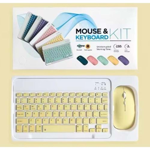 Kruxon ZR20KM SARI KABLOSUZ KLAVYE MOUSE SET