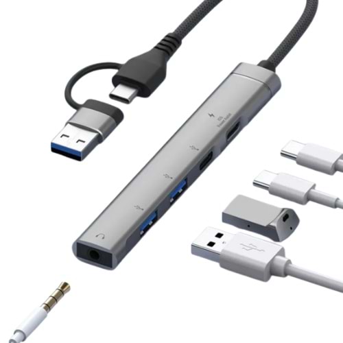 Kruxon ZR817 USB TYPE-C 2 PD 2 USB AUX