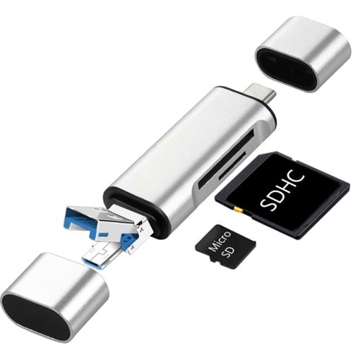 Bilişim Burada ZR825 TYPE-C USB 3 İN 1 CARD READER