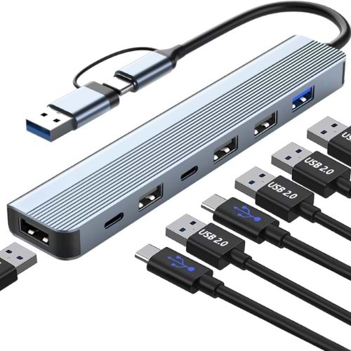 Kruxon ZR1055 TYPE-C USB 7İN1 3.0 HUB