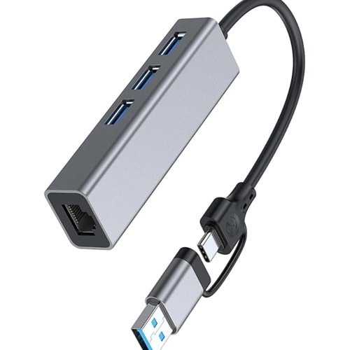 Kruxon ZR1109 DGK TYPE-C USB 3 USB GİGABİT ETHERNET