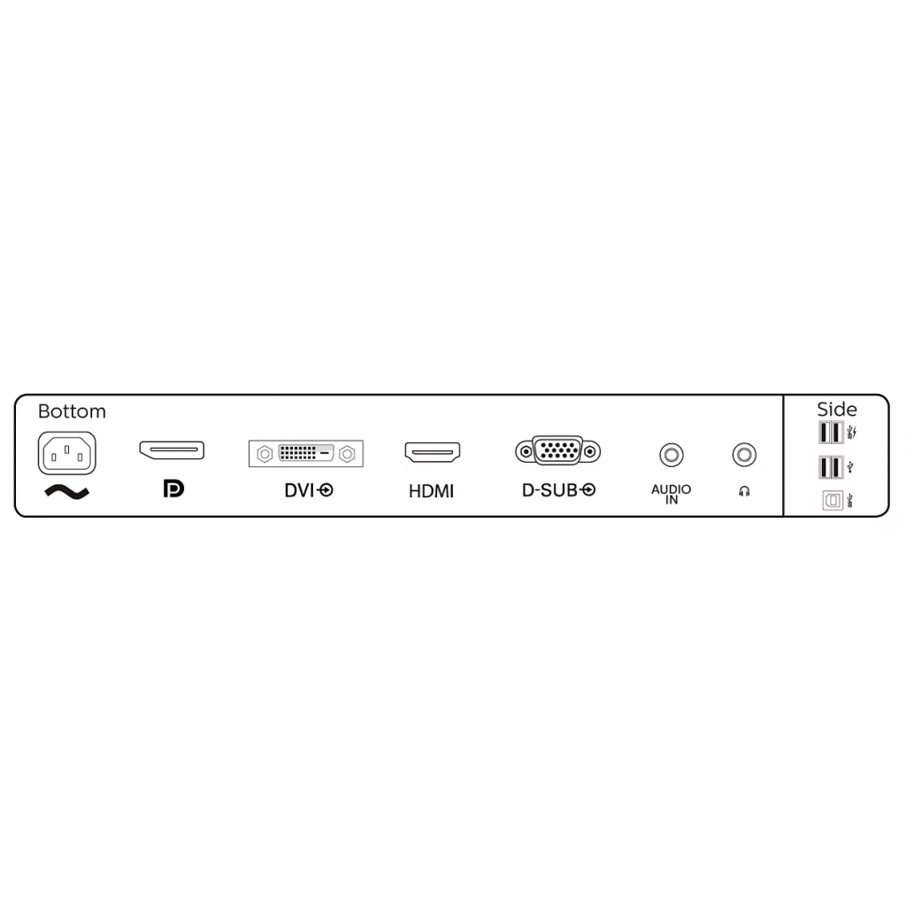 PHILIPS 241B8QJEB/00 23,8&quot; 5ms, 75Hz, Full HD, HDMI, DP, DVI-D, D-Sub, 4X USB, 2X2W Hoparlör, Asansör Ayak, IPS Panel Monitör