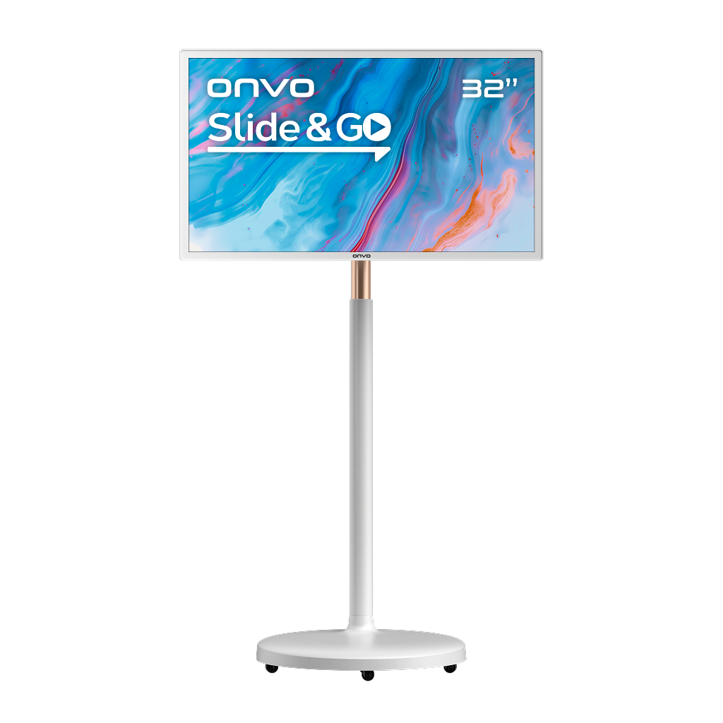 ONVO 32OVM6000, 32&quot;, 5ms, 60Hz, Full HD, HDMI, Type-C, USB, Dokunmatik, 6Gb Ram, 64Gb Depolama, Hareketli, Kumandalı, Bataryalı, 2x5W Hoparlör, WiFi, Bluetooth, Android 13 LED Monitör