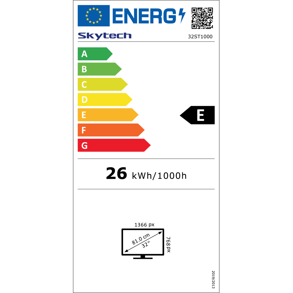 SKYTECH 32ST1000 32&quot; 82cm, HD Ready, Dahili Uydu Alıcılı, Led Televizyon