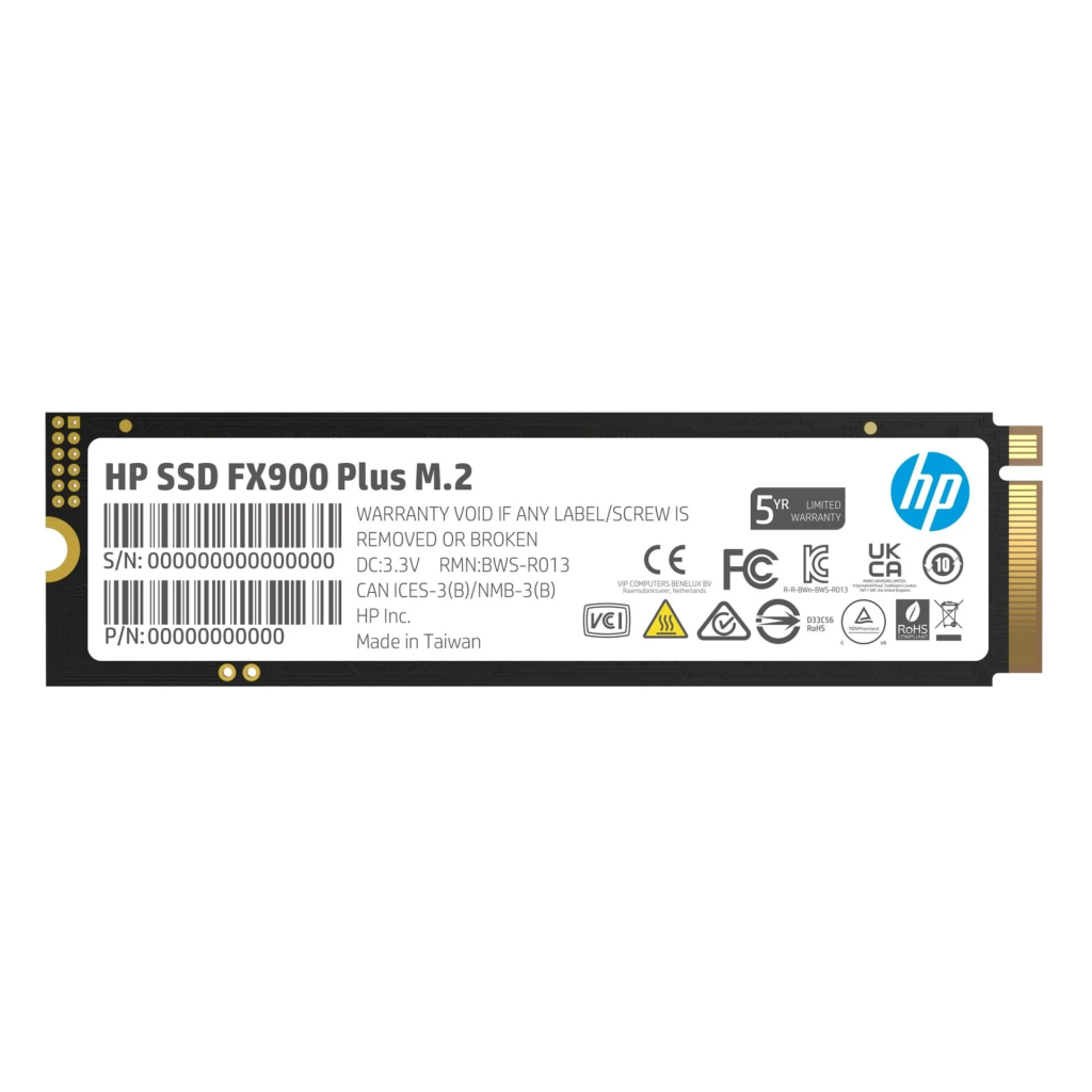 HP 7F619AA, FX900, 4TB, 7400-6500Mb/s, Gen4, NVMe PCIe M.2, 3D NAND, SSD