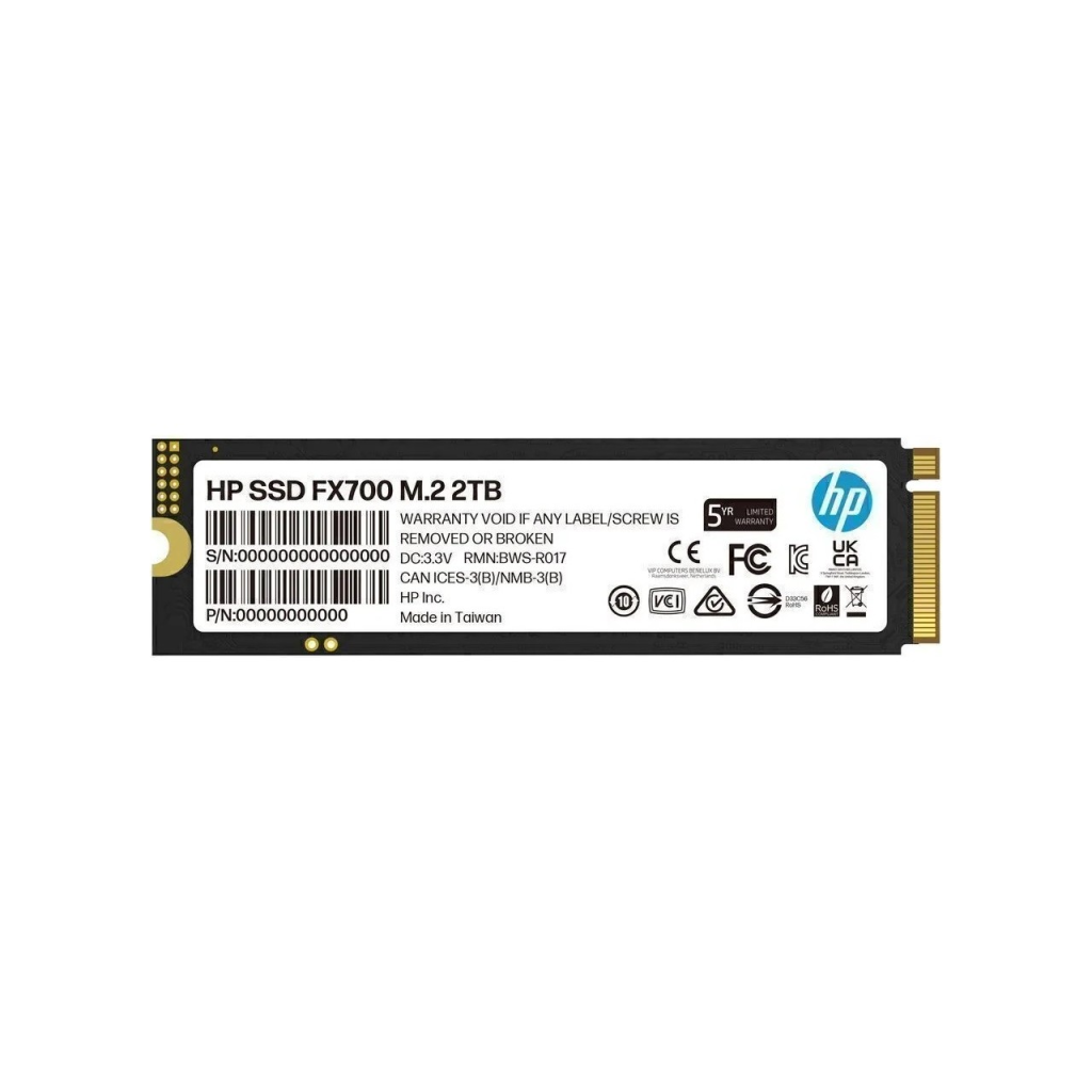 HP 8U2N5AA, FX700, 2TB, 6200-7200Mb/s, Gen4, NVMe PCIe M.2, 3D NAND, SSD