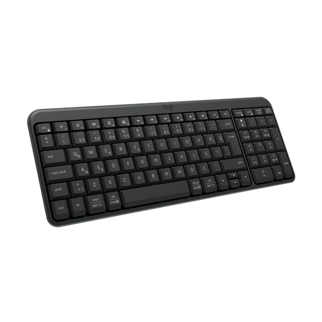 LOGITECH K250, Siyah, 920-013460, Bluetooth, Türkçe Q, Multimedya, Kompakt Klavye