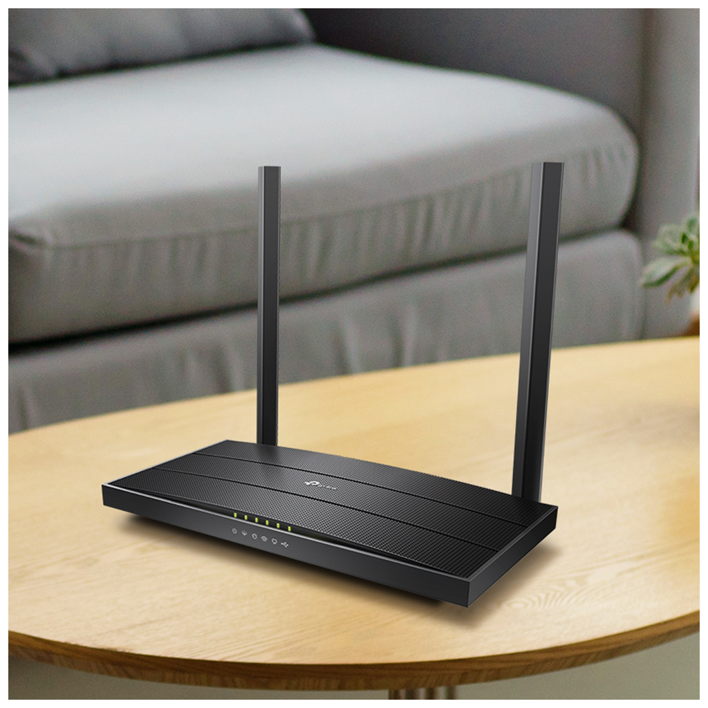 TP-LINK ARCHER VR400 V3, AC1200, 4 Port, Dual Band Wifi, 867Mbps, 2×Anten, 3G-4G USB Desteği, VDSL2, ADSL2+ MODEM