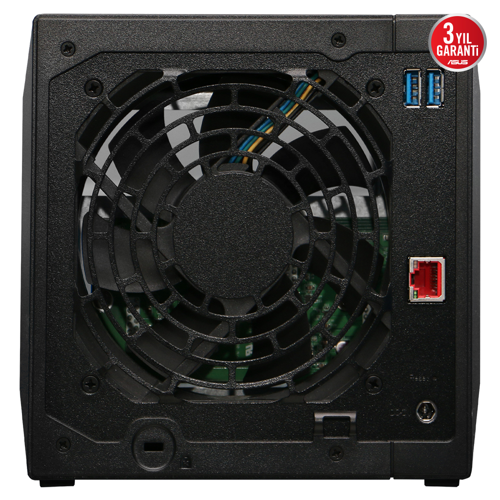 ASUSTOR AS3304T V2, 2Gb DDR4 Ram, 4 Yuvalı (4x20TB Destek), 1x2.5GbE Network, 3xUSB 3.2, Tower NAS (Yedekleme) Cihazı
