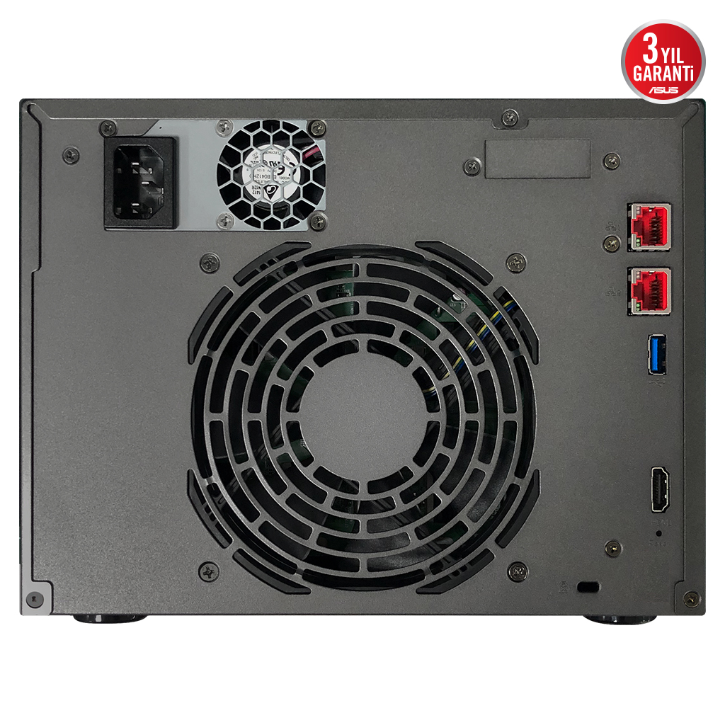 ASUSTOR AS6706T, 8Gb DDR4 Ram, 6 Yuvalı (6x22TB Destek), 4xM.2, PCI-e, 2x2.5GbE Network, 3xUSB 3.2, Tower NAS (Yedekleme) Cihazı