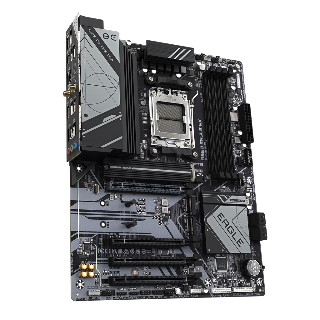 GIGABYTE B650 EAGLE AX, 4xDDR5, 3xM.2, DP, HDMI, VGA, Type-C, Wi-Fi 6E, Bluetooth v5.3, AMD Ryzen 7000 Serisi, AM5 Soket Anakart