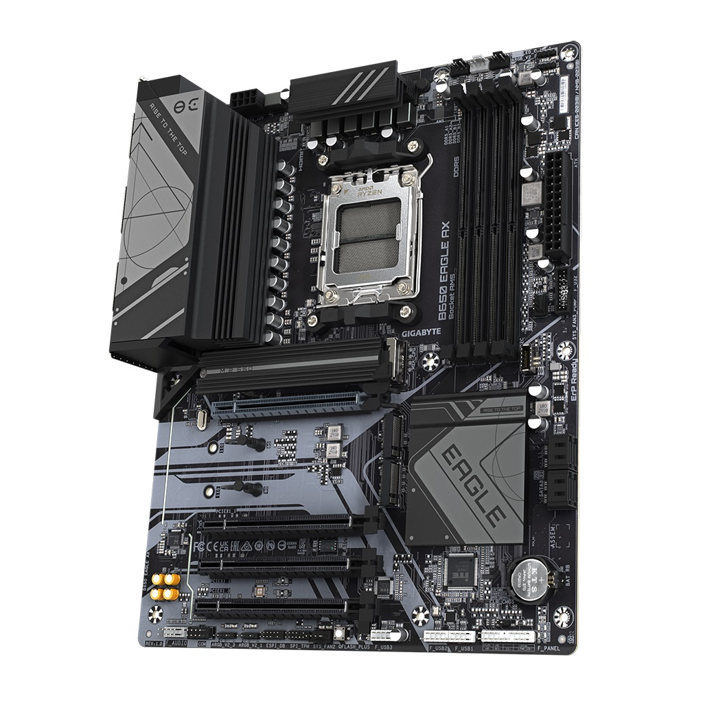 GIGABYTE B650 EAGLE AX, 4xDDR5, 3xM.2, DP, HDMI, VGA, Type-C, Wi-Fi 6E, Bluetooth v5.3, AMD Ryzen 7000 Serisi, AM5 Soket Anakart
