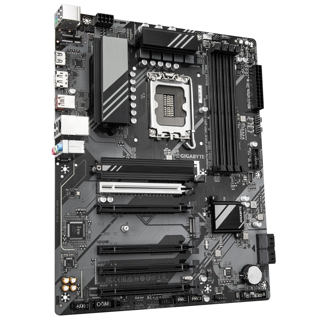 GIGABYTE B760 DS3H GEN5, 4xDDR5, 2xM.2, DP, HDMI, Type-C, 13-14.Nesil, LGA1700 Soket, Anakart